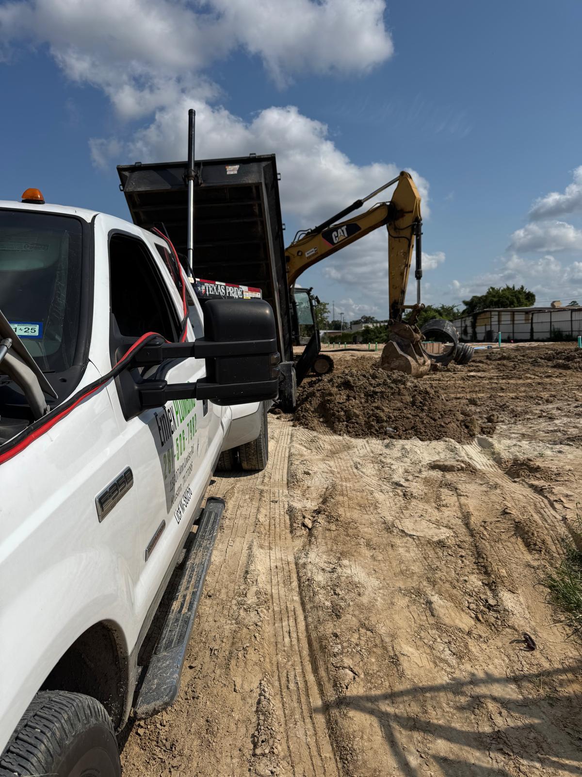 CAT Excavator Deep Trench